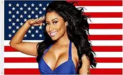 Nicki Minaj Flag Nic-ki Min-aj American Flag Vivid Colors Double Stitched and 2 Brass Grommets 2x3 FT Banner