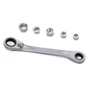 Compact and Reliable 6 in 1 Ratchet Spanner Set Essential Toolbox Accessory
