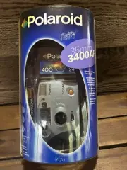 NOS Polaroid Motorized Compact Fun Shooter Point & Shoot 35mm Camera 3400AF Film