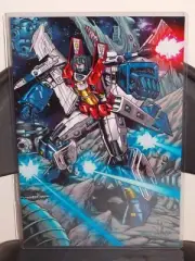 Transformers G1 Starscream Glossy Art Print 11 x 17 In Hard Plastic Sleeve