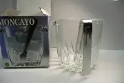 Moncayo Covetro Mini Ice Bucket 5x5 with Tongs, Made in Italy
