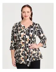 [Taking Shape] Creme Brulee Foil Natural Top Print in Multi