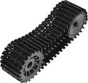 Rc Crawler Robot Tank Model Replacement Tracks DIY Tank Wheels Rubber Track Set for Rc Vehicles Black