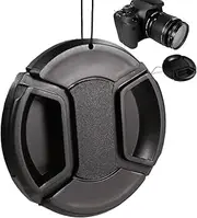 Lens Cap - Lens Cap for Cameras | Black Camera with Inner Mount | ABS Protective for DSLR Lenses | Cover Against Dust, Scratches & Dirt, with Holder