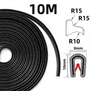 10m Kantenschutz Kantenschutzprofil schwarz Keder Band Klemm Profil Gummi style2057
