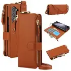 Leather Case For Samsung Galaxy Z Fold 6/5/4/3 Crossbody Flip Wallet Phone Cover