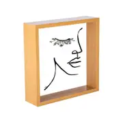 Nicola Spring 3D Deep Box Photo Frame - 8 x 8" - Light Wood
