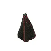 SAAS Suede Gear Shift Boot Cover Black Double-stitched with Small Snap Button
