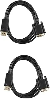 Angoily 2pcs Replacement Displayport to Vga Cord 1.8m Long to Vga Cable for Gaming Home Theater