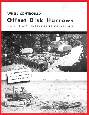 IH McCormick Heavy DutyNo. 24-B Offset Disk Harrows Brochure 24B 4pages