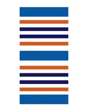 Dohler Set of 2 Horizontal Nautical Stripes Beach Towels