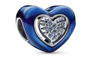 PANDORA CHARMS Mod. BLUE SPINNABLE HEART