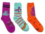 New SCOOBY-DOO LADIES 3 Pair Of HALLOWEEN Socks BEWARE THE GHASTLY GHOUL, SHAGGY