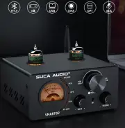 SMART02 5654 Vacuum Tube Bluetooth 5.0 Power Amplifier 100W x 2 Power Amplifier