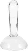 TEHAUX Glass for Pigment Grinding, Transparent Glass Paint Mullers Flat Bottom DIY Pestle for Oil Painting Watercolor Mixing Supplies
