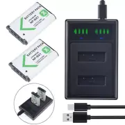 2 x NP-BX1 Battery +Charger for Sony Cyber-shot DSC-HX80 HX90 HX90V, DSC-HX400