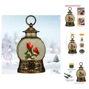 Cardinal Christmas Snow Globe, Cardinal Musical Snow Globe Lantern Lights wit...