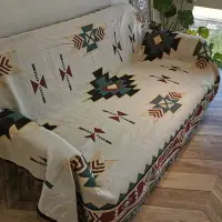 在飛比找樂天市場購物網優惠-民族沙發毯沙發巾全蓋沙發蓋佈沙發套野餐墊營線毯