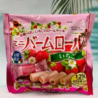 在飛比找蝦皮購物優惠-期間限定～日本 bourbon 北日本 草莓奶油風味蛋捲14