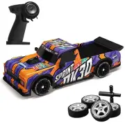 fisca 1/16 RC Drift Car, 2.4Ghz RTR RC Drift Car, 4x4 Light Up RC Drifting Ra...