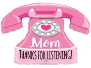 Phone Shape Foil Balloon with a message Thanks for Listening