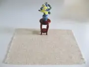 dollhouse doll house miniature ACCENT RUG CARPET SOLID LIGHT BEIGE #4