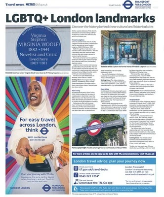 TFL London LGBTQ Landmarks Oscar Wilde Virginia Woolf Alan Turing News Article