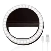 Selfie Ring Light Rechargeable Portable Clip-on Selfie Fill Light with 36 LED...