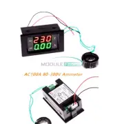 Digital AC Ammeter Voltmeter LCD Panel Amp Meter 100A 300V 110V 220V