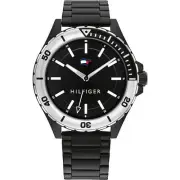 Tommy Hilfiger Men's Watch Logan Black Dial Stainless Steel Bracelet 1792014