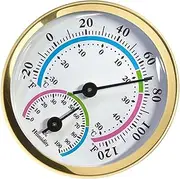 ifundom Humidity Gauge Indoor Thermometer Hygrometer with Numbers Automatic Measurement for Home Office Garden and Greenhouse Battery Finish