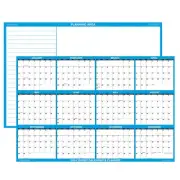 32" x 48" SwiftGlimpse 2024 Wall Calendar Erasable Yearly Wall Planner - BLUE