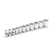 Steelman 11 Piece 3/8 in. Drive SAE 6 Point Chrome Socket Set 55457