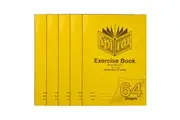 5x Spirax 70GSM 64 Pages A4 8mm Ruled No.P106 Exercise Book School Notebook