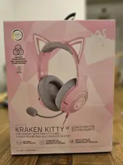 Razer Kraken Kitty Headest- RGB Lights- Quartz Edition -Pink (New)