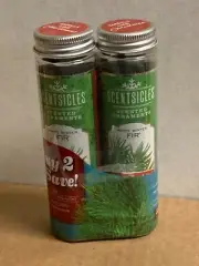 Scentsicles White Winter Fir Scented Ornaments 12 Ornaments and Hooks Two 0.9 oz
