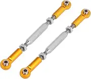 Toyvian 6pcs Adjustable Pull Rods for Steering Linkage and Turnbuckle Use for Redcat Hsp Racing Hpi Monster Truck Upgrade Parts Yellow