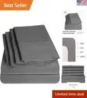 6-Piece King Bed Sheet Set - Ultra-Soft 1500 Thread Count Microfiber Luxury