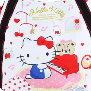 小禮堂 Hello Kitty 尼龍托特包 (紅鋼琴款)