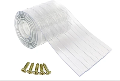 Dog Cat Door Insulated Replacement Strips Plastic Strips DIY 8" x 16' x .08"