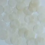 Round Sequin 24mm Cream White Silky Fiber Strand Fabric Loose Couture Paillettes