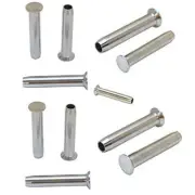 10 PC Hand-Crimp Swage Stemball Stainless for Metal Post 3/16" Cable Railing
