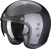 Scorpion Belfast Carbon Evo Solid, open face helmet , color: Black , size: XL