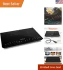 Double Induction Cooktop - Portable 120V Digital Ceramic Dual Burner w/ Kids ...
