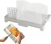Bread Cutter – Foldable Bread Slicing Guide, Crumb Tray Adjustable Width | Loaf Cutting Board Tool for Kitchen, Cakes, Sandwiches, Bagels, Baking Supplies, Toast Holder, Homemade Slicer Stand