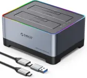 2.5 3.5 Inch HDD SSD Hard Drive Docking Station USB 3.2 Gen 2 to SATA Aluminum A