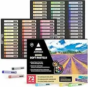 Arteza Soft Pastels, Set of 72 Artist-Grade Soft Pastel Sticks for Arts & Crafts Projects, Drawing, Blending, Layering, Shading, Art Supplies for All Ages and Artistic Experience Levels