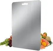Large Stainless Steel Cutting Board for Kitchen Countertops, 11 x 15.4 Inches - Non-Slip, Non-Stick, Dishwasher Safe - Ideal for Meat, Vegetables, Bread, and More