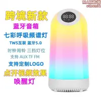 在飛比找Yahoo!奇摩拍賣優惠-新款氛圍燈創意禮品時鐘喚醒燈tws插卡