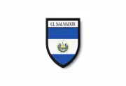 PATCH PATCHES EMBLEM IRON ON GLUE PRINT FLAG world crest salvador